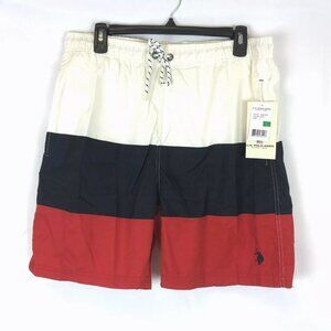 U.S. Polo Assn. Men’s Tri Color 7 Inch Boardshorts Size L